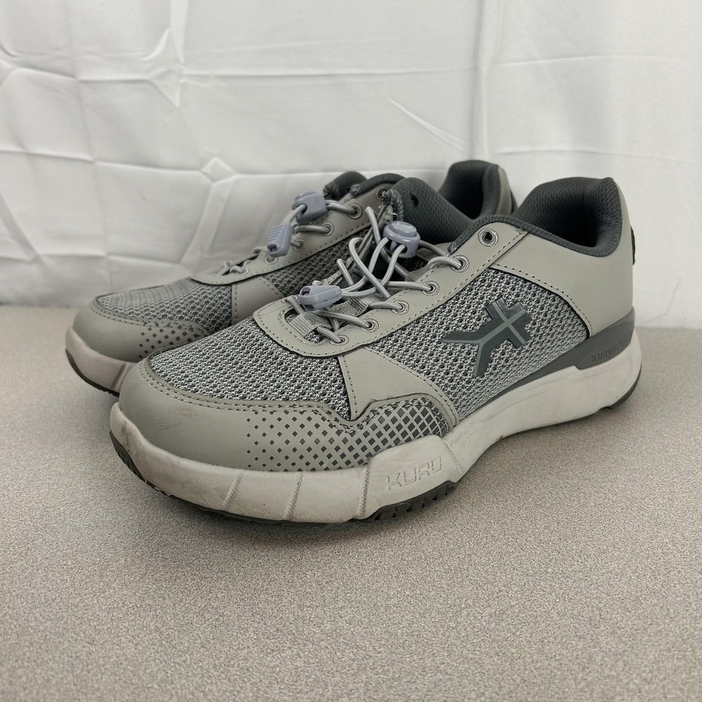 KURU Shoes Mens Size‎ 8.5 W Gray Mesh Walking Athletic Sneakers KURUSOLE Comfort